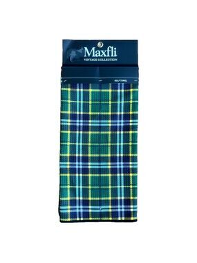 Maxflix NEW Vintage Collection Green Plaid Golf Towel